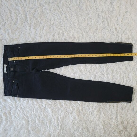 Madewell Black Skinny Skinny Ankle Zip Jeans - Size 26 - Picture 8 of 13